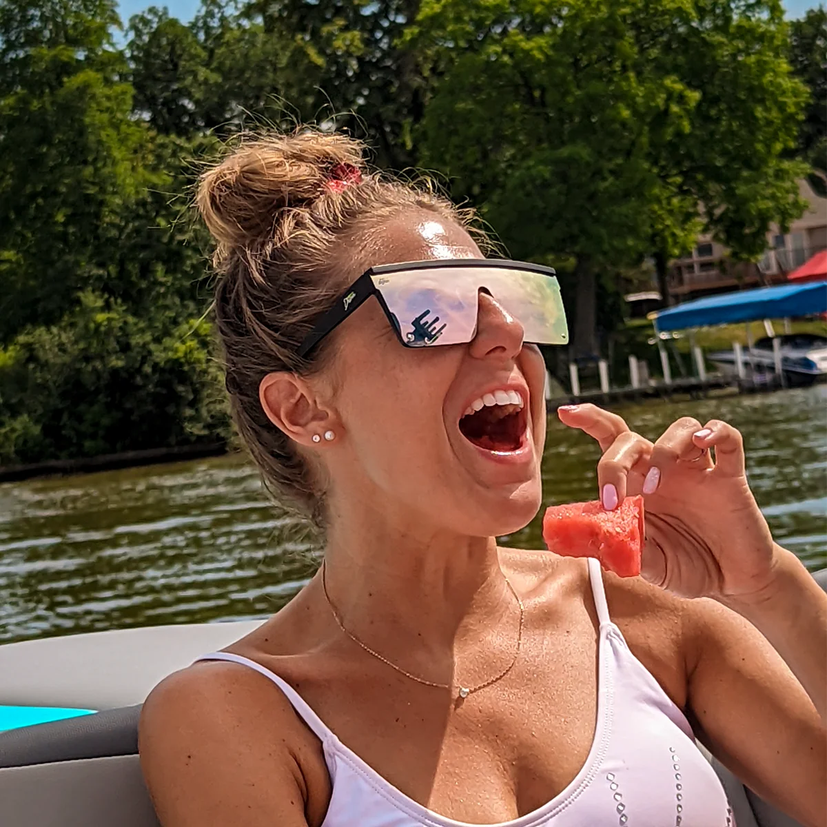 Tidal Wave - Matte Black - Rose Quartz Pink Lens Polarized - Image 2