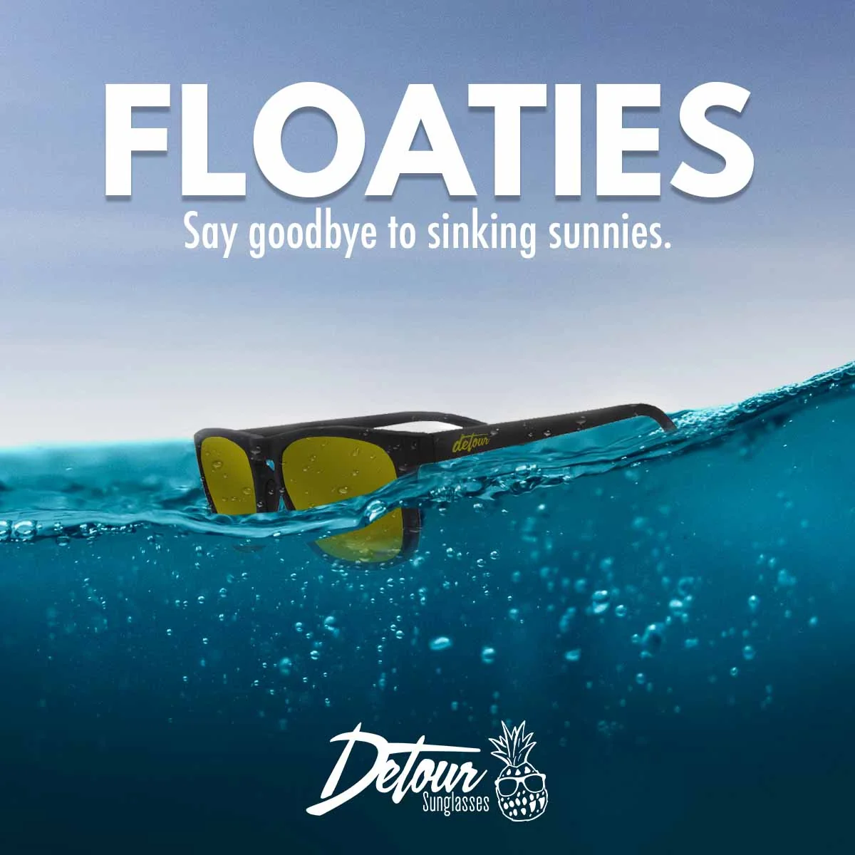 Floaties - Matte Black - 24k Gold Polarized - Image 6