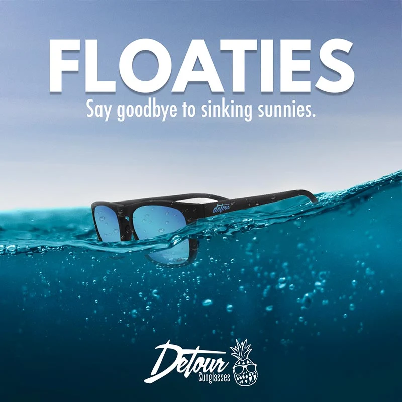 Floaties - Matte Black - Electric Blue Polarized - Image 5