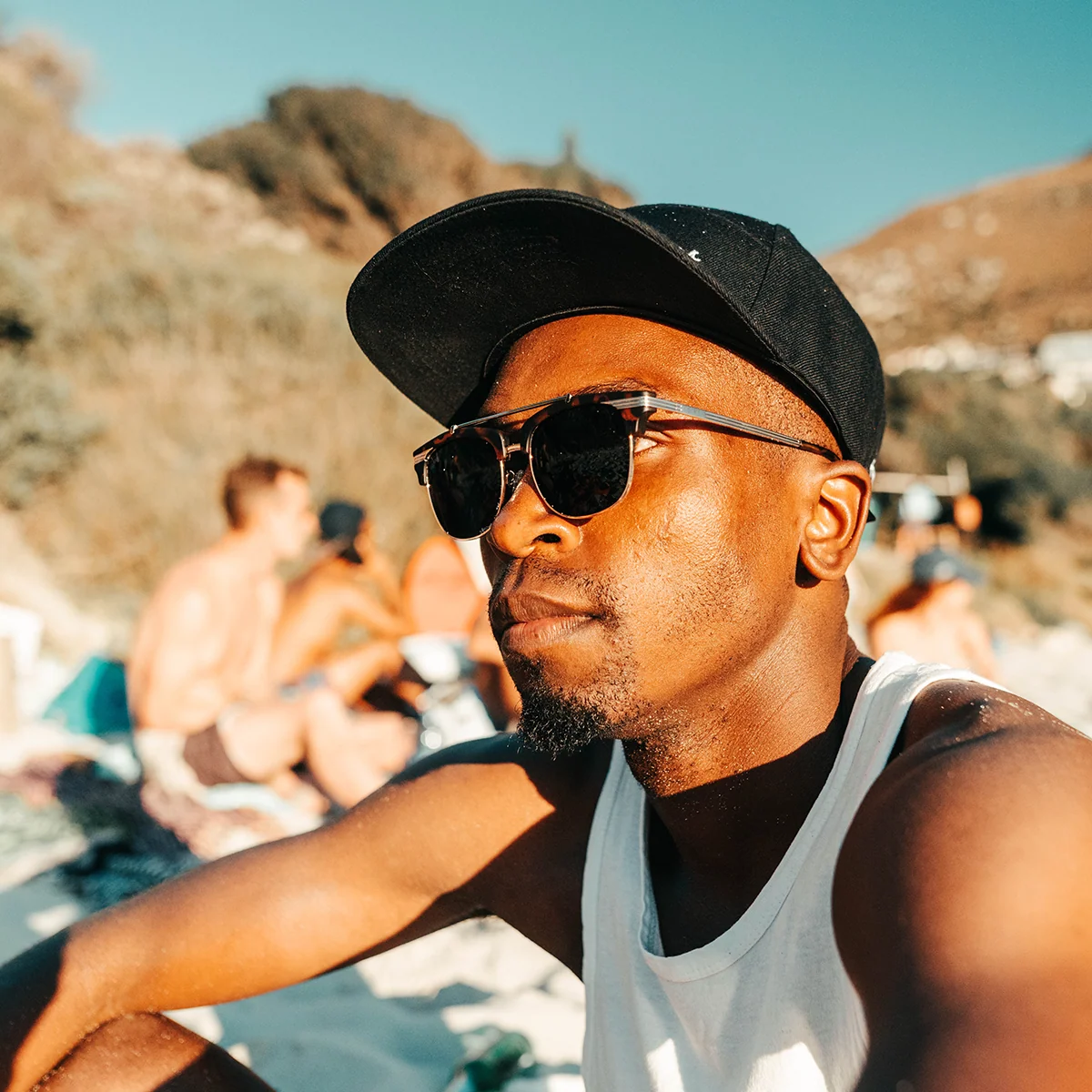 Tortoise Shell Gold - Jet Black Lens Polarized - Castaway - Image 2